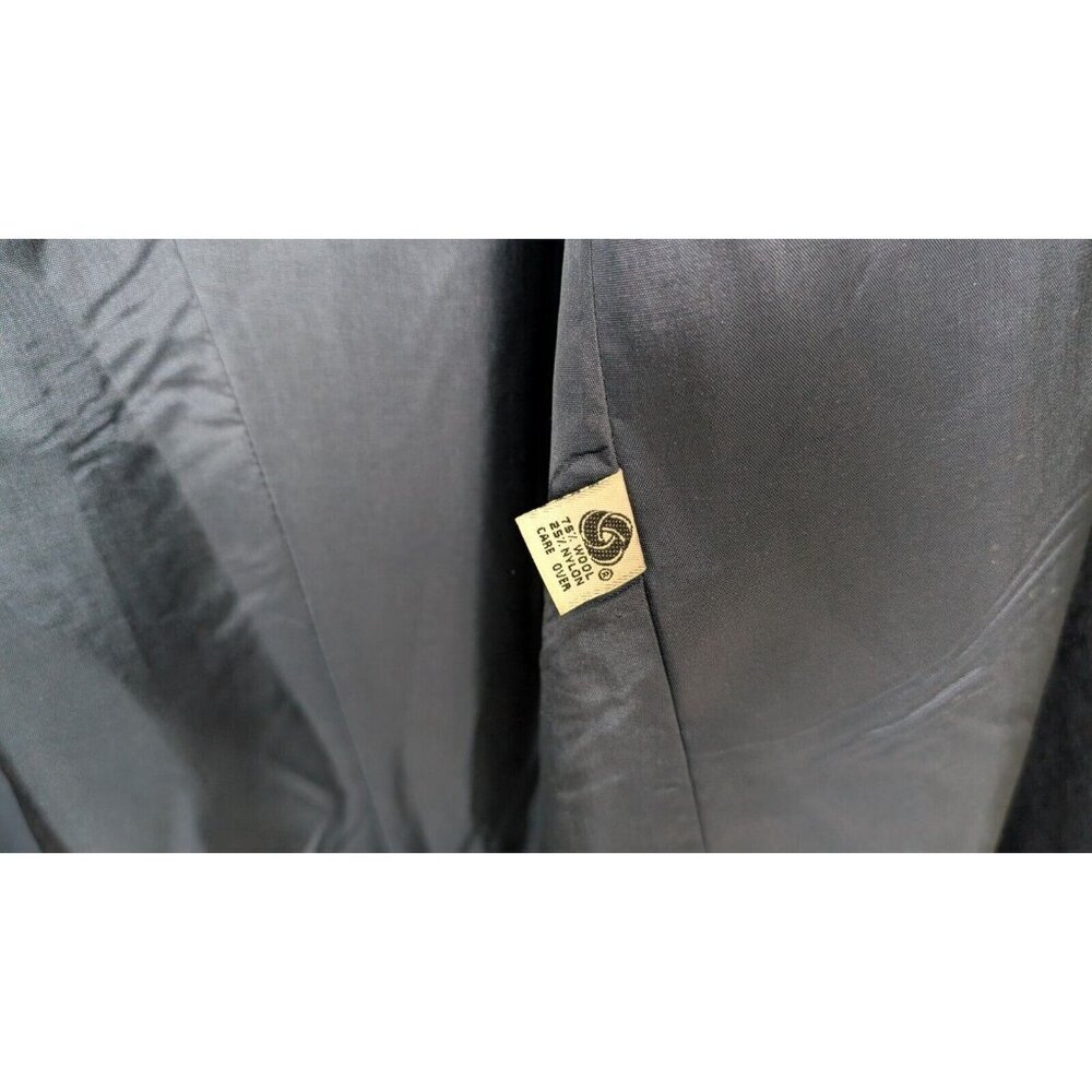 VTG 90s Worthington sz 14 Wool Long Overcoat Peacoat Jacket Midi Double Breasted - Picture 15 of 16